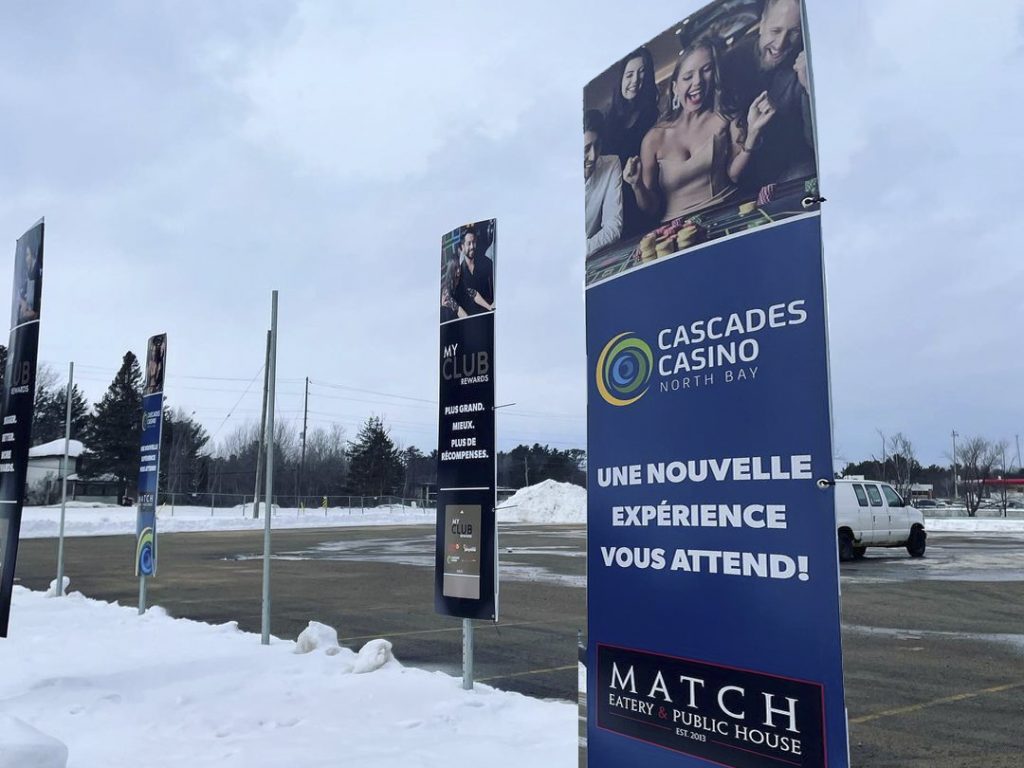 Cascades Casino North Bay - Outdoor Signage - Parking Lot